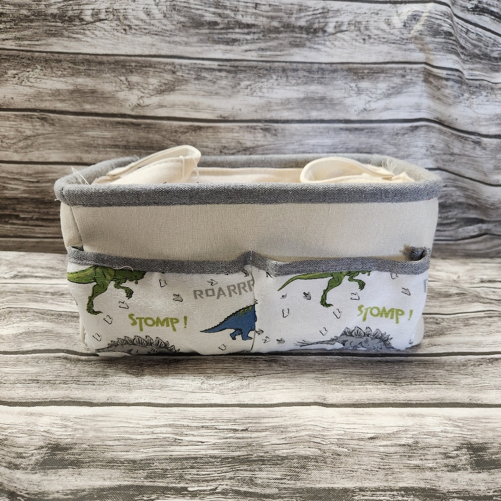 Dinosaur collapsible storage bin